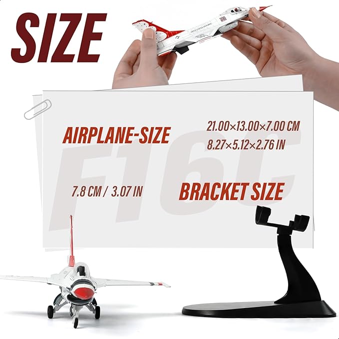 1/72 F-16C Thunderbird Fighter Model Metal DieCast Aircraft Jet Kit Fighter Plane Model Military Airplane for Collection and Gift