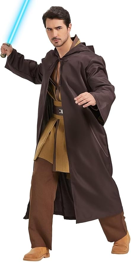 Knight Costume Adult Men's Tunic Hooded Robe Outfits Halloween Cosplay Uniform