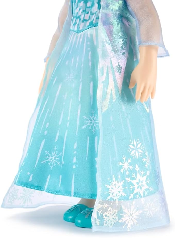 Disney Store Official Elsa Once Upon a Story Doll - 16 Inch Disney Princess Toys Featuring Reflective Eyes with 3D Pupil and Iris, Detailed Costume, Hair Comb & Shoes - Comes in Display Box