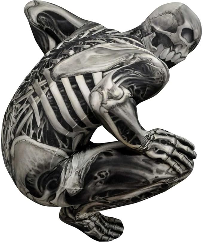 Morphsuits mens Monster Skull and Bones Costume Skeleton