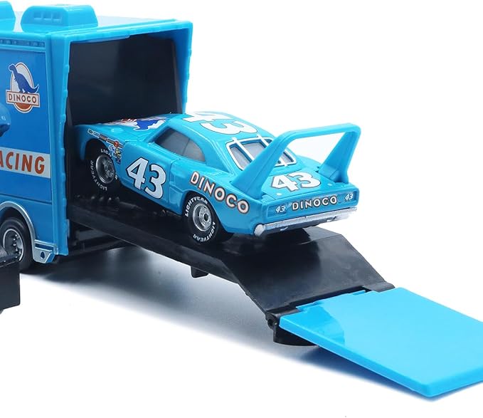 Portable Mini Toy Car and Truck Set 1:55 Diecast Model Metal Body Racers for Preschool Kids Ages 3+ Years (43)