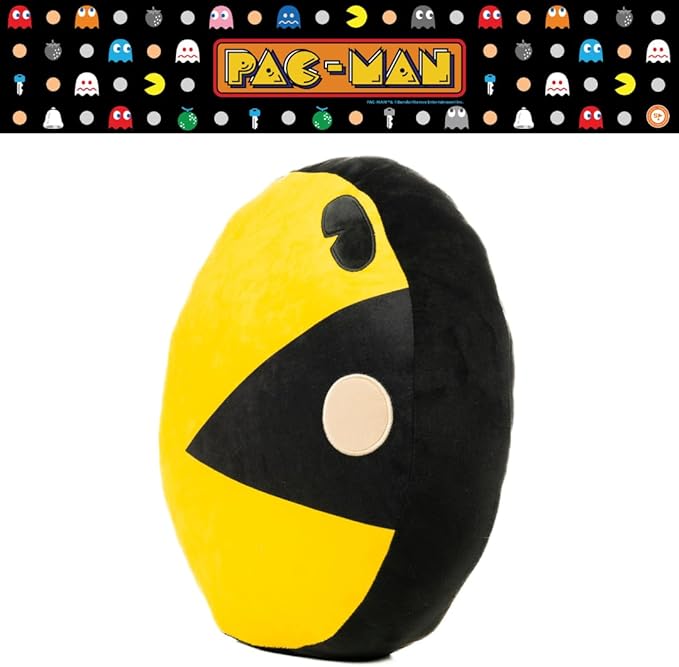 PAC-Man Bedding Super Soft Plush Decorative Throw Pillow, 14 in, (Officially Licensed Product) by Franco Collectibles