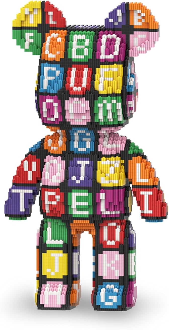 Bear Micro Mini Building Block Sets for Adults, No Compatible with Lego, 6800PCS Building Toys for Home & Office Decor, MOC 3D Creative Model Gifts for Christmas