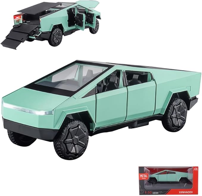 1/32 Diecast Pickup Car Model Alloy Toy Car with Sound Light and Pull Back, Toy Trucks for Boys Pickup Truck Toy Metal Model Trucks for Kids Gift Truck Enthusiasts Collection