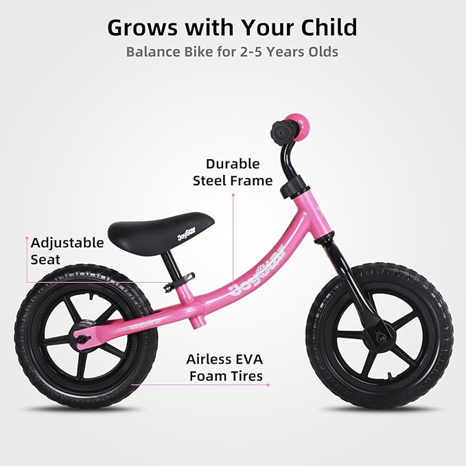 JOYSTAR Toddler Balance Bike 2 Year Old, Age 18 Months to 5 Years Old, No Pedal Bike with Adjustable Handlebar and Seat, Gift for 2-4 Boys Girls