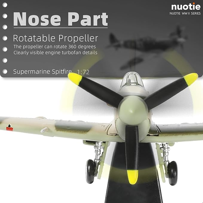 1/72 Scale Spitfire Fighter Model World War II Legendary Fighter Metal Die-cast Airplane Models for Collections and Gifts