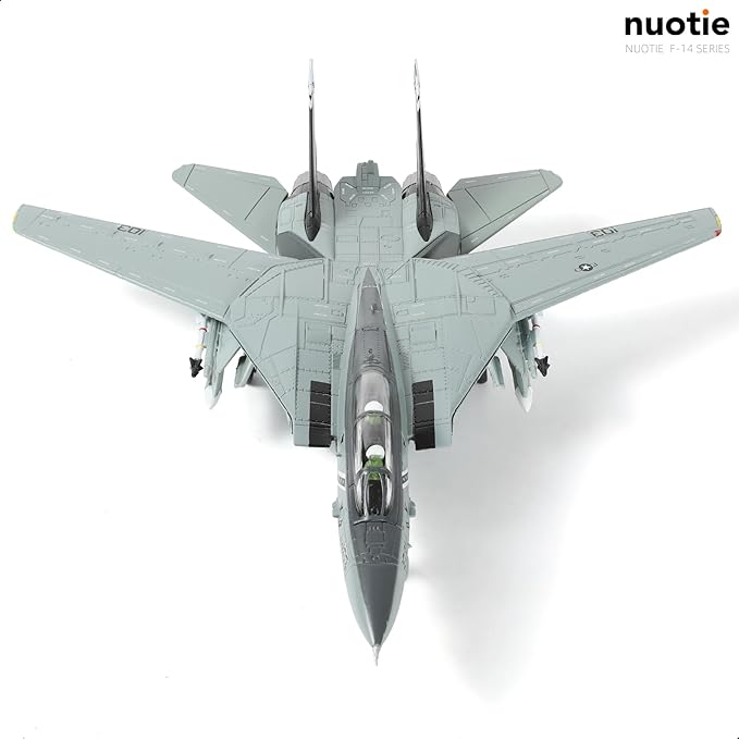 1/100 F-14B Santa Cats Fighter Model VF-103 Jolly Rogers Tomcat Christsmas Painting Pre-Built Jet Aircraft Fighter Alloy Metal Diecast Plane Model with Display Stand Collection Gift for Adult