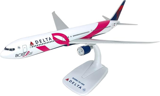 Flight Miniatures Delta (07-Cur) BCRF 767-400 1:200 Scale - Plastic Snap-Fit Model Airplane - Collectible Replica of Delta Airlines Model Boeing Aircraft - Part #ABO-76740H-009