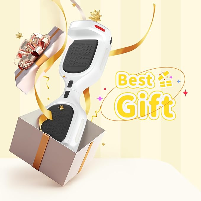 6.5" Bluetooth Scooter, LED Lights & APP & Music Speaker, Long Battery Life, Gifts for Kids & Adults & Girls & Boys, for All Ages