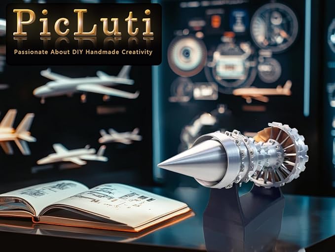 TR900 Turbofan Engine Model, Aircraft Engine Turbojet Engine Replica 28cm 3D Printed Science Education Toy Aviation Enthusiast Gift Desktop Decoration Collection Art