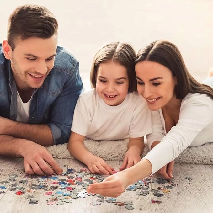 Adults Kids 500 Pieces Jigsaw Puzzle Bible Verse Love The Lord Your God with All Your Heart Puzzle Challenging Educational Fun Family Games Toys Gifts for Home Kitchen Decor Family Activities