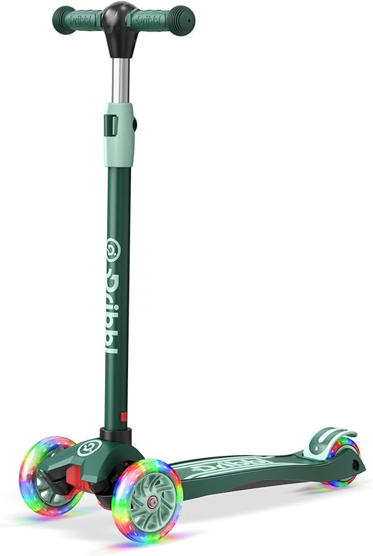 3-Wheel Kids Scooter - Lean-to-Steer Technology, Adjustable Height Handlebar, Wide Anti-Slip Deck, Scooter for Boys & Girls Ages 3+, Child Safety Approved, Support Riders Up to 165 lbs, Aqua