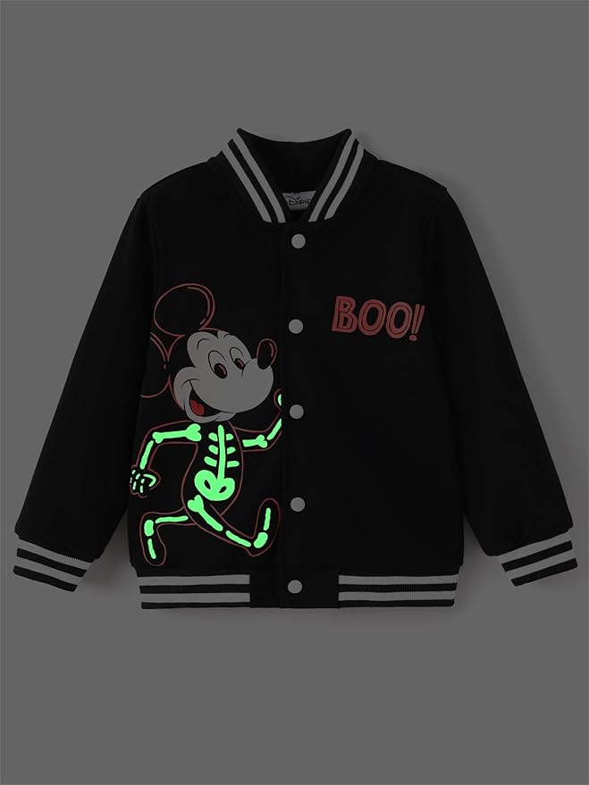 Disney Minnie Mickey Stitch Princess Frozen Elsa Marvel Jacket Lightweight Coat Button up Color Block Sweatshirt 2-14 Years