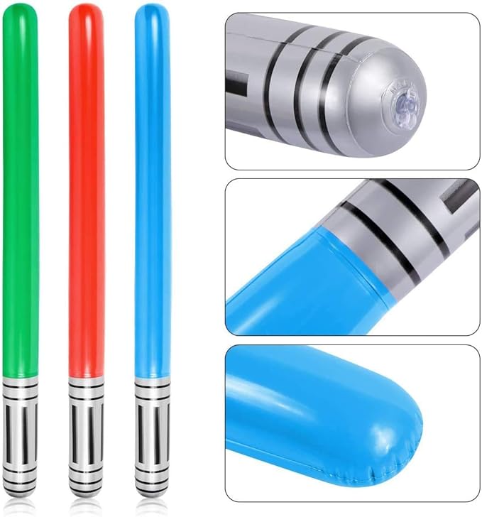 15PCS Inflatable lightsaber - Halloween/Christmas Party Bags Stocking Stuffers Favors Inflatable Swords for Star Wars Themed Party,Cosplay Party