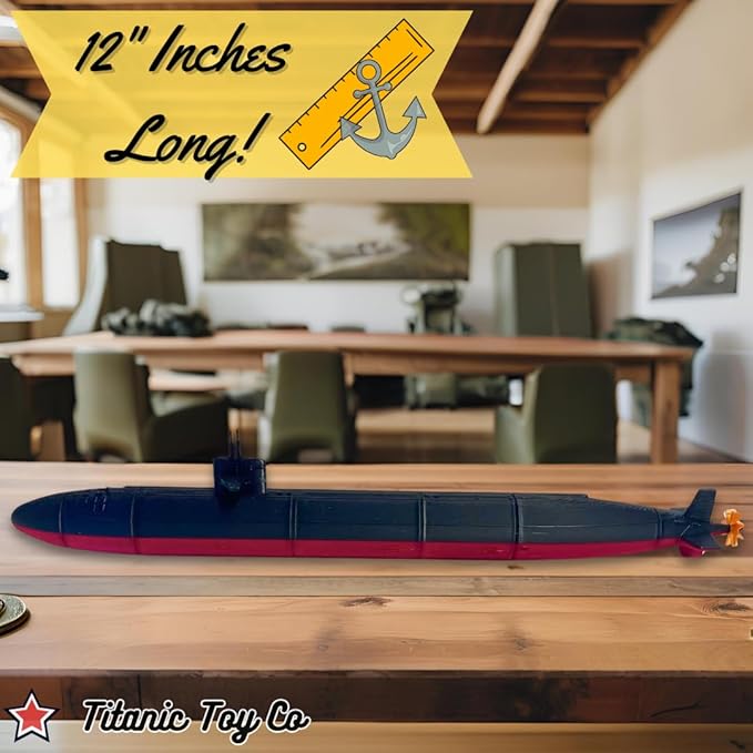12” Los Angeles-Class Submarine Model – Detailed Replica of Iconic Navy Submarine – Nautical Enthusiasts and Military Collectors Titanic Toy, Titanic Model, Titanic Toys For Kids, Toy boat, Toy Ship