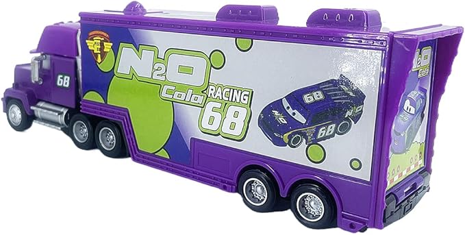 Portable Mini Toy Car and Truck Set 1:55 Diecast Model Metal Body Racers for Preschool Kids Ages 3+ Years (68)