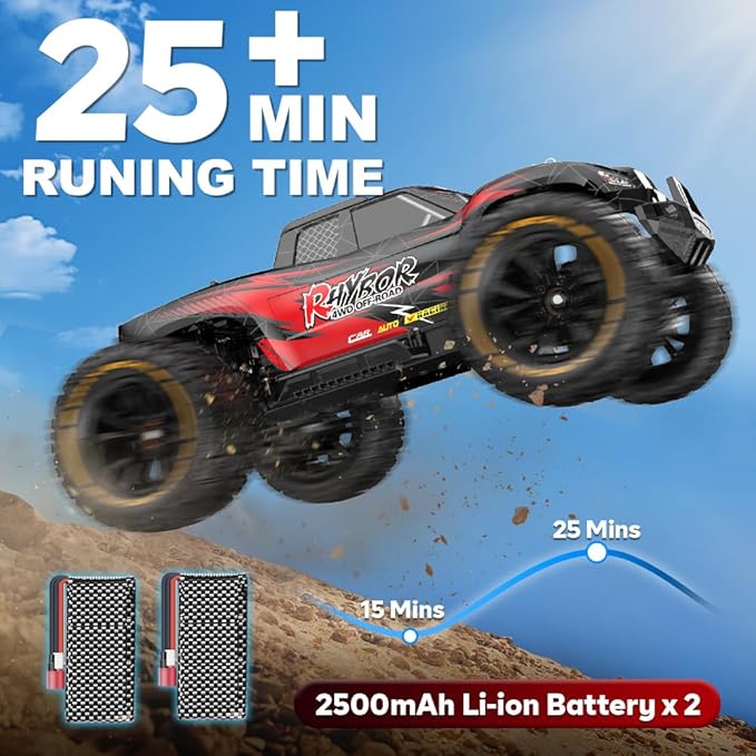 1:14 Brushless Fast RC Car for Adults - Remote Control Car 60KM/H High-Speed 4x4 Off-Road RC Truck, All Terrain Remote Control Truck with 4WD Oil-Filled Shocks for Kids Adults Boys Gifts