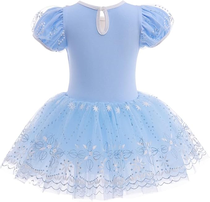 DYMCII Baby Girls Princess Ballet Dress Short Sleeve Leotards Skirted Tutu Dancewear Halloween Christmas Party Fancy Costume