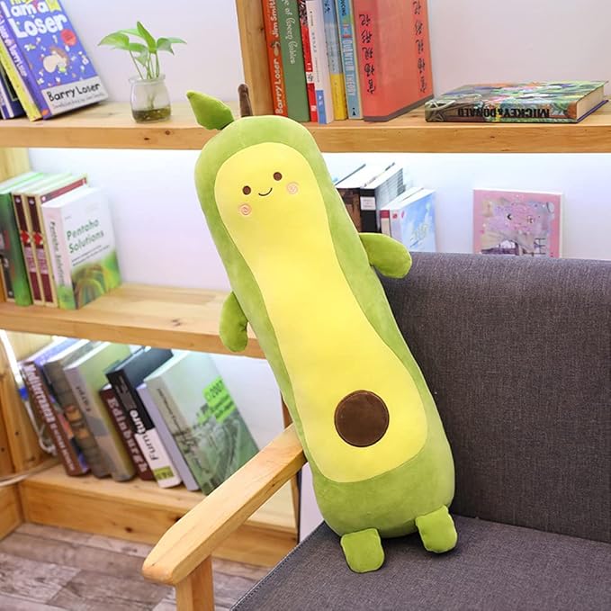 MMTTAO Long Avocado Stuffed Animal 22 Inch Plushies Squishy Snuggle Plush Toys Soft Kawaii Food Shaped Plushie Fruit Series Hugging Pillow Cushion Gift for Kids Boys Girls Home Bedroom Decor, 22Inches