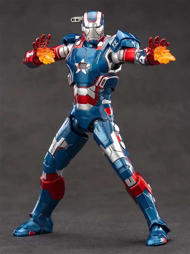 7 Inch Ironpatriot Action Figure (1/10 Scale) with Lots of Accessories,Exquisite Painting Collectible Toy