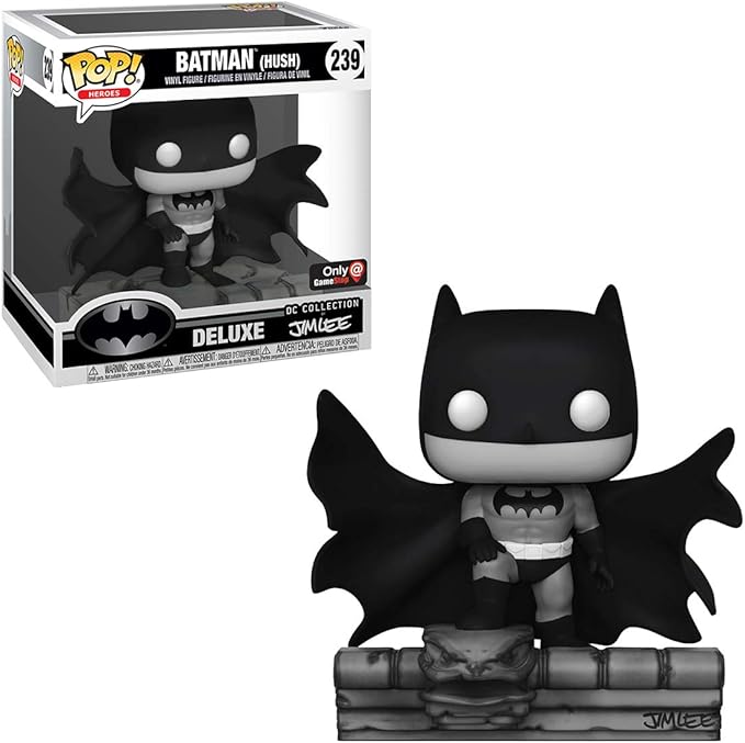 Funko Batman [Hush] (GameStop Exclusive Deluxe DC Collection by Jim Lee): Batman x POP! Heroes Vinyl Figure + 1 Official DC Trading Card Bundle [#239 / 36604]