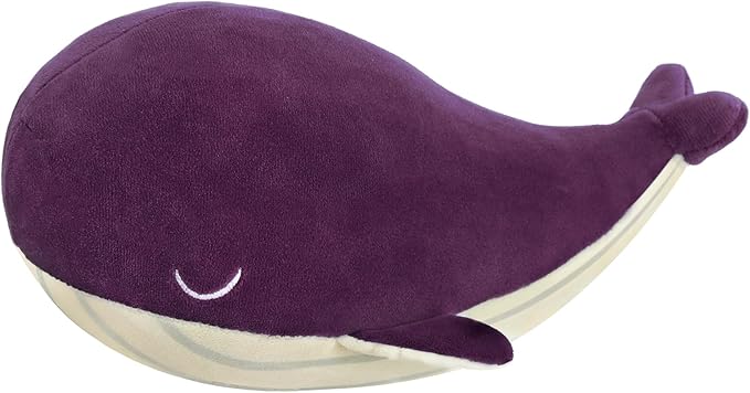 MUPI Whale Stuffed Animals Plush Pillow 4 Size Cute Soft Cotton Plushies Pillows Kawaii Blue Whale Toy Gifts for Kids Boys Girls Adults (Purple, 10 Inch)