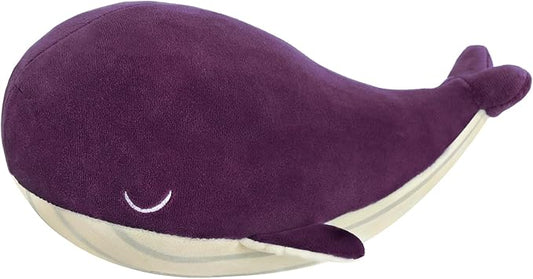 MUPI Whale Stuffed Animals Plush Pillow 4 Size Cute Soft Cotton Plushies Pillows Kawaii Blue Whale Toy Gifts for Kids Boys Girls Adults (Purple, 10 Inch)