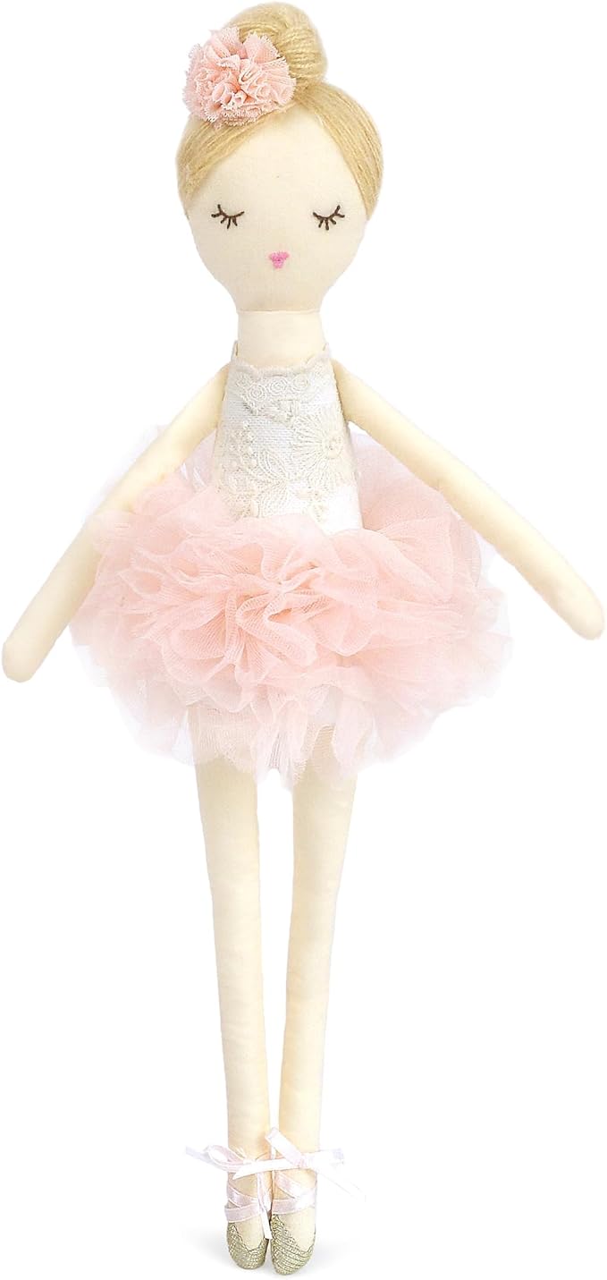 MON AMI Charlotte The Ballerina Stuffed Doll - 15”, Plush Ballerina Doll for Girls, Use as Toy or Room Decor for Kids of All Ages