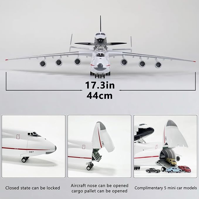 1:200 Scale AN225 Model Airplane，Openable Cabin, 17-inch Length, Resin Aircraft Model Toy for Gifts and Collections (an225-2)