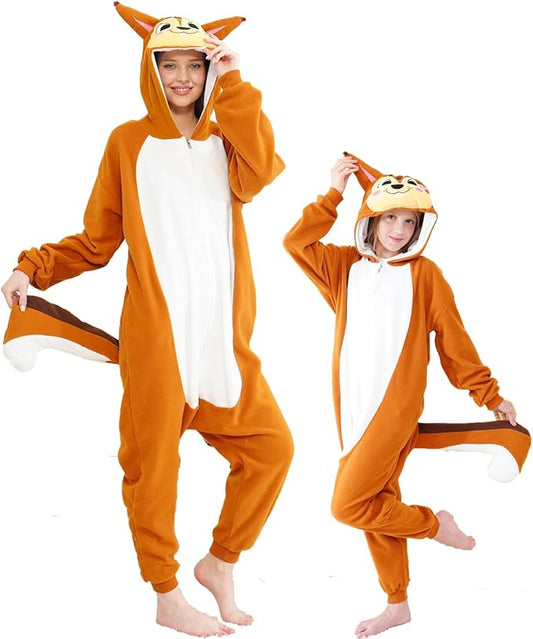 Unisex Adult Onesie Pajamas, Polar Fleece Cosplay Animal One Piece Halloween Costume Pajamas Homewear