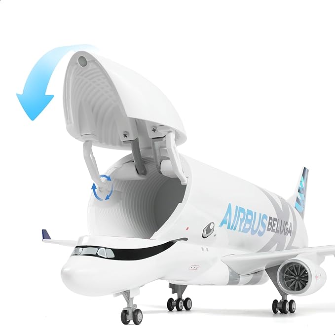 A330 Beluga XL5 1/150 Large Scale Die-cast Airplane Model Kits with Stand (16.5 inches) | Airbus a330-743L Super Transporter Beluga Aviation Enthusiasts Collect Plane Model