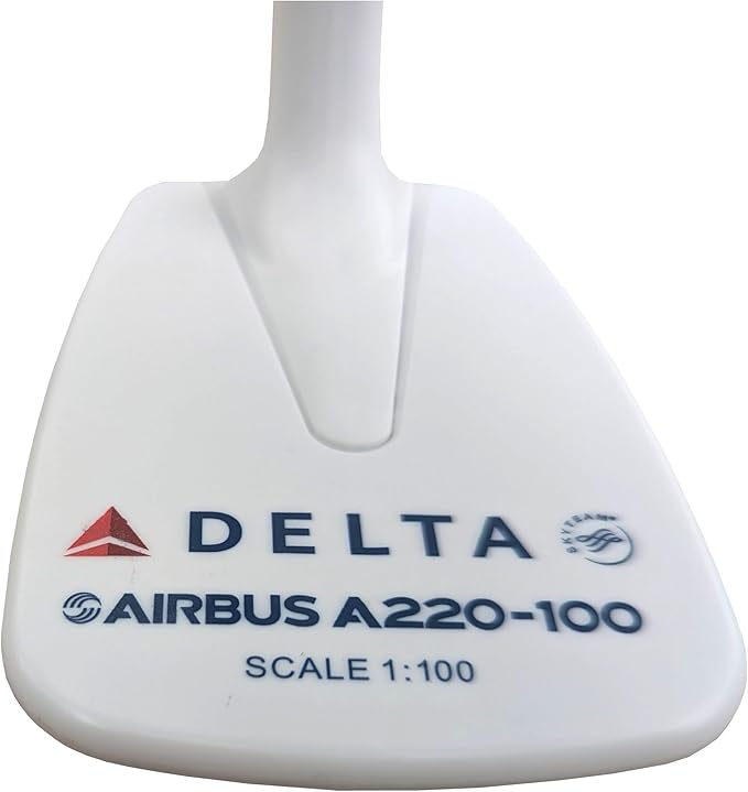 Flight Miniatures Delta (07-Cur) A220-100 1:100 Scale - Plastic Snap-Fit Model Airplane - Collectible Replica of Delta Airlines Aircraft - Part# AAB-22010C-001