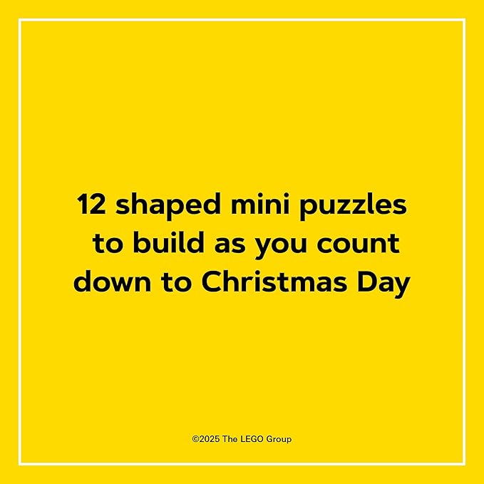 Lego Countdown to Christmas Puzzles | 12 Days of Minifigure Advent Puzzles | 48-Piece Mini Jigsaw Puzzles