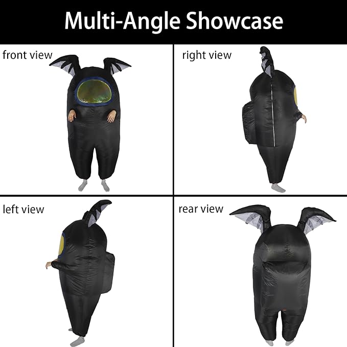 Astronaut costume inflatable costume Funny Halloween Spacesuit Party School Masquerade Game Fans with Bat Wings