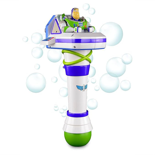Disney Store Official Toy Story Buzz Lightyear Light-Up Bubble Wand – Interactive LED Toy, Perfect for Kids & Fans, Authentic Movie Design, Ideal for Outdoor Play & Parties, Durable &Safe for All Ages