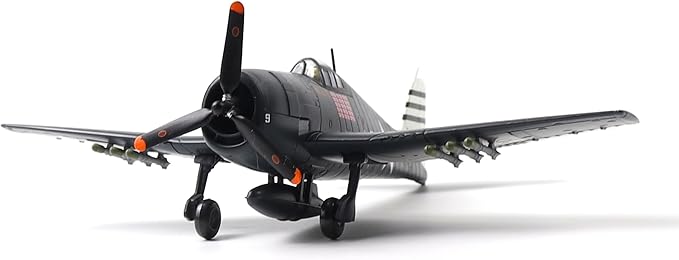 F6F Hellcat 1/72 Metal Airplane Model Kit with Stand WWⅡ Diecast Alloy Fighter Model Vintage Combat Plane Prebuild Military Aircraft Collection for Display or Gift