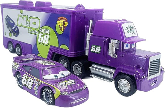 Portable Mini Toy Car and Truck Set 1:55 Diecast Model Metal Body Racers for Preschool Kids Ages 3+ Years (68)