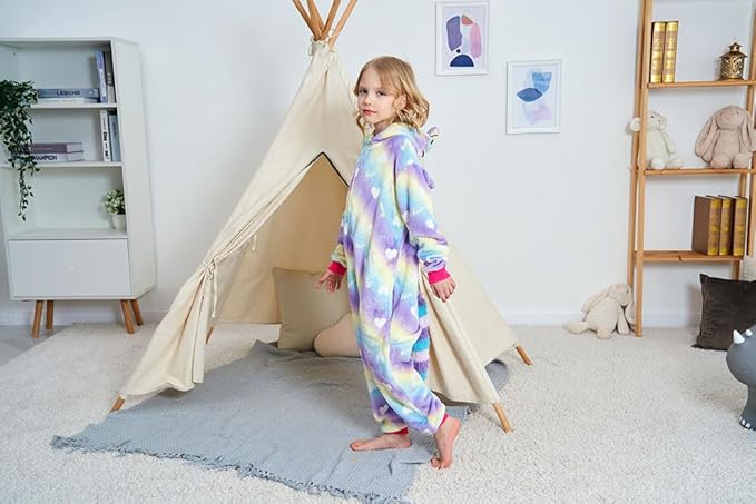 Kids Unicorn Onesie Pajamas One-Piece Cosplay Costume Animal Sleepwear Girls And Boys