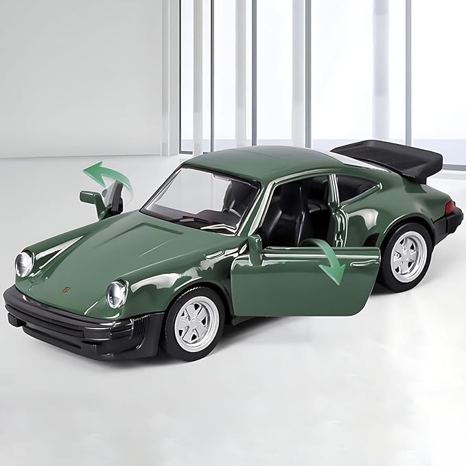 Toy Cars Porsche 911 Turbo 1978 1/36 Scale Diecast Car Models,Pull Back Vehicles Toys,Car Toys Gifts for Kids Age 3-5 Green