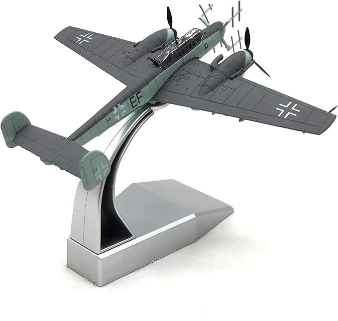 BF-110 G4 Jagdbomber 1/100 Metal Airplane Model Kit with Stand WWII Deutsche Diecast Alloy Fighter Model Vintage Combat Plane Prebuild Military Aircraft Collection for Display or Gift