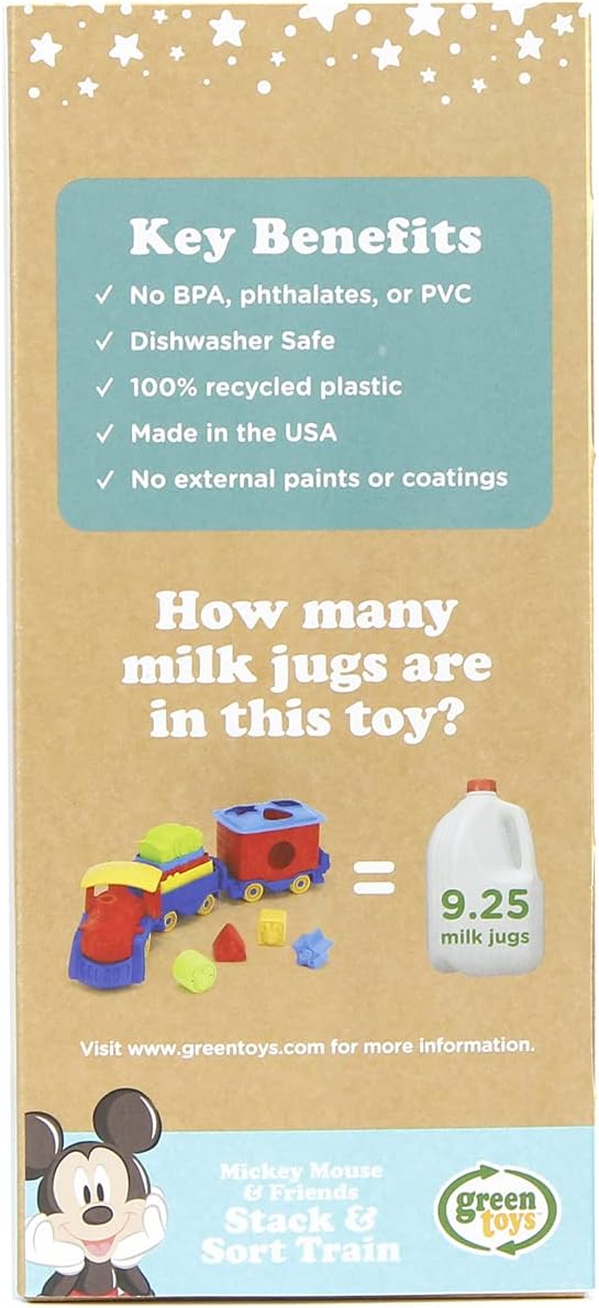 Green Toys Mickey Mouse & Friends Stack & Sort Train