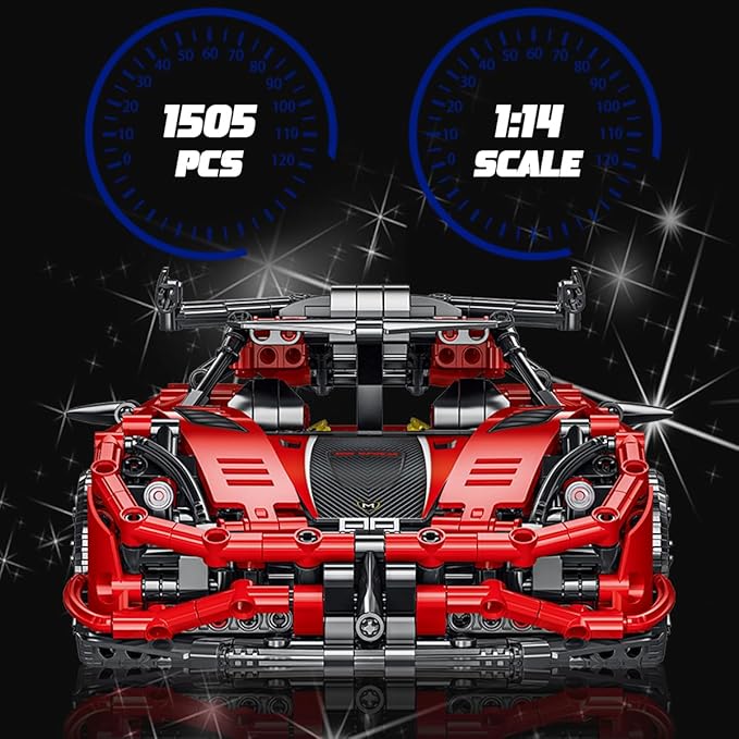WISEPLAY Model Car Building Kits - Collectible Car Models Kits to Build - Technic Set 1:14 Scale 1505 Pieces - Great Birthday Gift for Adults, Teenagers and Kids