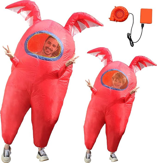 Astronaut costume inflatable costume Funny Halloween Spacesuit Party School Masquerade Game Fans with Bat Wings