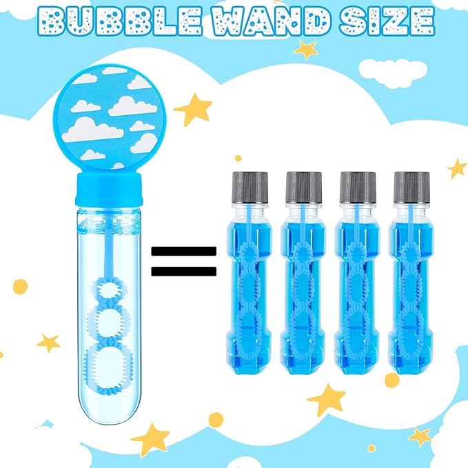 24 Pack Bulk Bubble Wands Cartoon Party Favors Toy Theme Birthday Party Supplies Cartoon Theme Birthday Bag Stuffers Supplies Decorations (Wand,Toy Inspire Game)