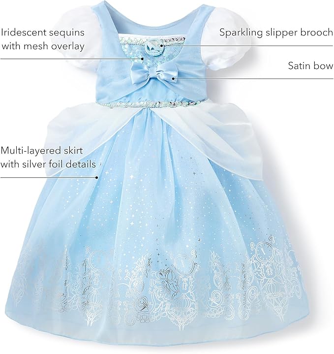 DISNEY STORE Official Princess Halloween Costume for Kids - Disney Princess Dresses - Dress up Clothes for Pretend Play