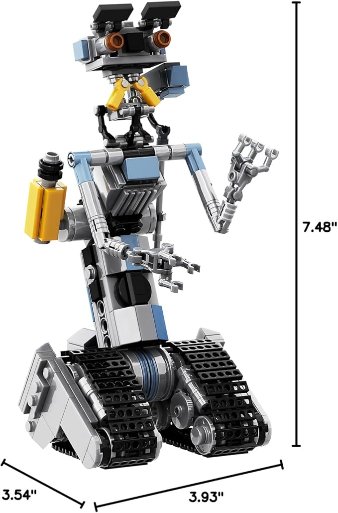 370 Pieces Johnny 5 Robot Building Set, Johnny Five Robot Model Toys, Compatible with Lego, Educational Gift Set for Ages 8-14 Boys