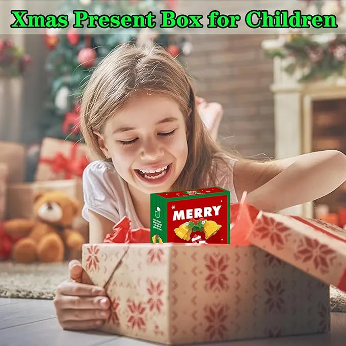 Christmas Bells and Boot Building Blocks Set Compatible with Lego Advent Calendar 2025 Stacking New Toys Holiday Present Box New Year Xmas Gifts for Kids for Boys & Girls and Adults