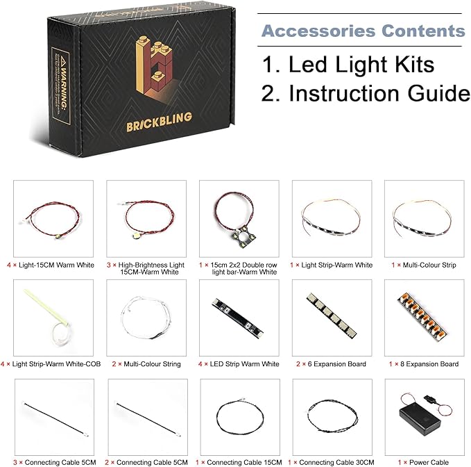 BrickBling LED Light Compatible with Lego Santa's Post Office, Christmas Décor Lights Compatible with Lego 10339, Holiday Lighting Kit-Not Included The Model (Classic Version Light)