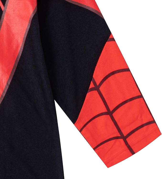 Marvel Miles Morales Spider-Man Boys Cosplay Hooded Coverall for Toddlers and Big Kids