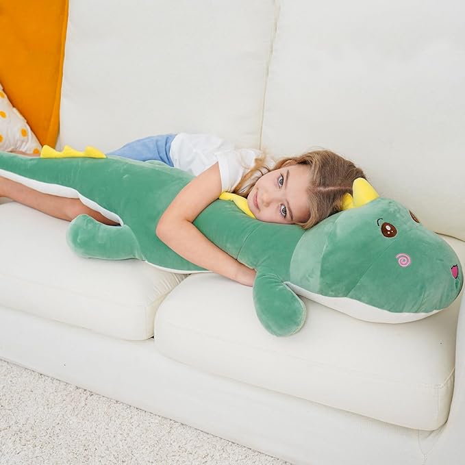 40 inch Giant Dinosaur Soft Body Pillow Plush Dino Toys, Cute Big 3.3 Feet Dinosaur Stuffed Animals, Gifts for Girls Kids Boys, Birthday